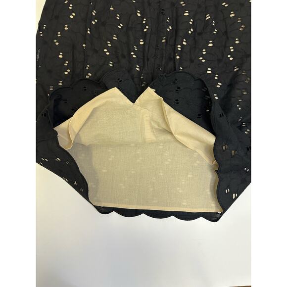 Laundry by Shelli Segal Eyelet Skirt Size 8 Black Floral Pencil Skirt - Picture 5 of 9
